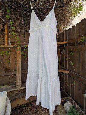 White Eyelet Banana Republic Summer Maxi Dress